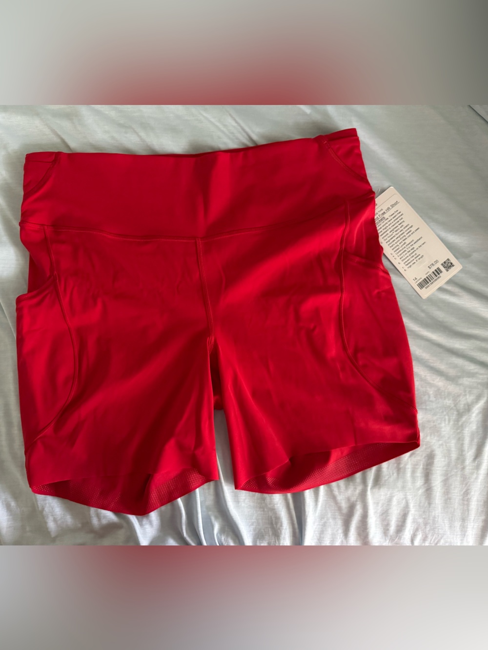lululemon athletica Red High-Waist Bike Shorts